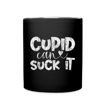 Cupid Can Suck It 3 - Tasse einfarbig - Schwarz - Vorne