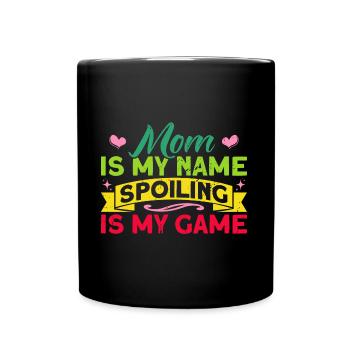 Fête des mères Grand-mère Cadeau familial jumelé - Mug uni - noir - Devant