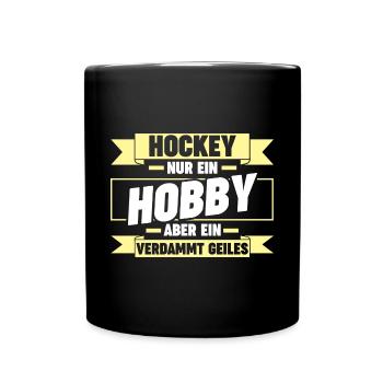 Eishockey Hockeyspieler Hockey - Tasse einfarbig - Schwarz - Vorne