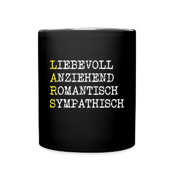 Positive Eigenschaften Lars - Tasse einfarbig - Schwarz - Vorne