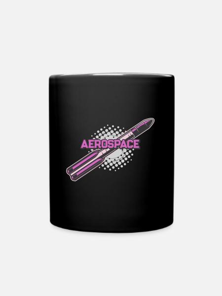 Space Rocket Vintage - Mug uni - noir