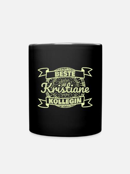 Arbeitskollegin Kristiane - Tasse einfarbig - Schwarz