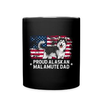 Alaskan Malamute Hund - Tasse einfarbig - Schwarz - Vorne