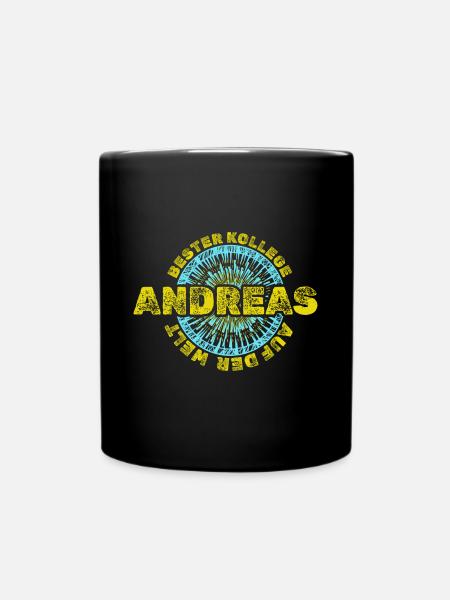 Arbeitskollege Andreas - Tasse einfarbig - Schwarz