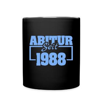 Abiturient 1988 - Tasse einfarbig - Schwarz - Vorne