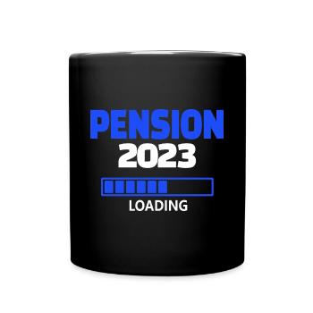 Pension 2023 loading - Tasse einfarbig - Schwarz - Vorne