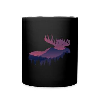 Moose - Full Colour Mug - black - Front