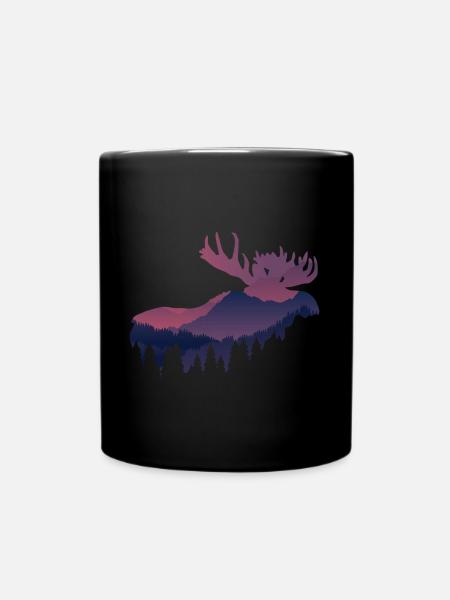 Elch - Tasse einfarbig - Schwarz