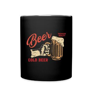 Premium Bier - Vintage - Tasse einfarbig - Schwarz - Vorne