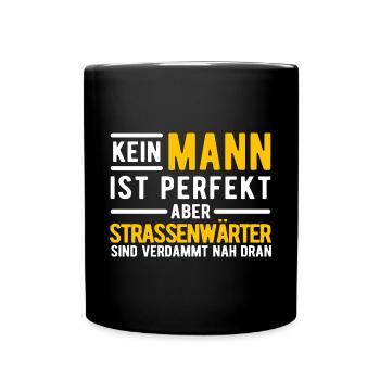 Straßenwärter Kollegen Geschenkidee - Tasse einfarbig - Schwarz - Vorne