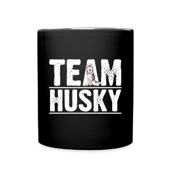 Dog Husky - Full Colour Mug - black - Front