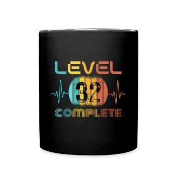 32 years - 32nd birthday Level 32 Complete Design - Full Colour Mug - black - Front