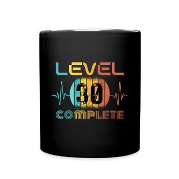 30 Years - 30th Birthday Level 30 Complete Design - Full Colour Mug - black - Front