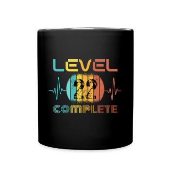 22 ans - 22e anniversaire Niveau 22 Conception complète - Mug uni - noir - Devant