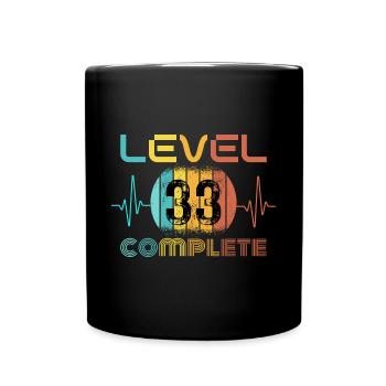 33 years - 33rd birthday Level 33 Complete Design - Full Colour Mug - black - Front