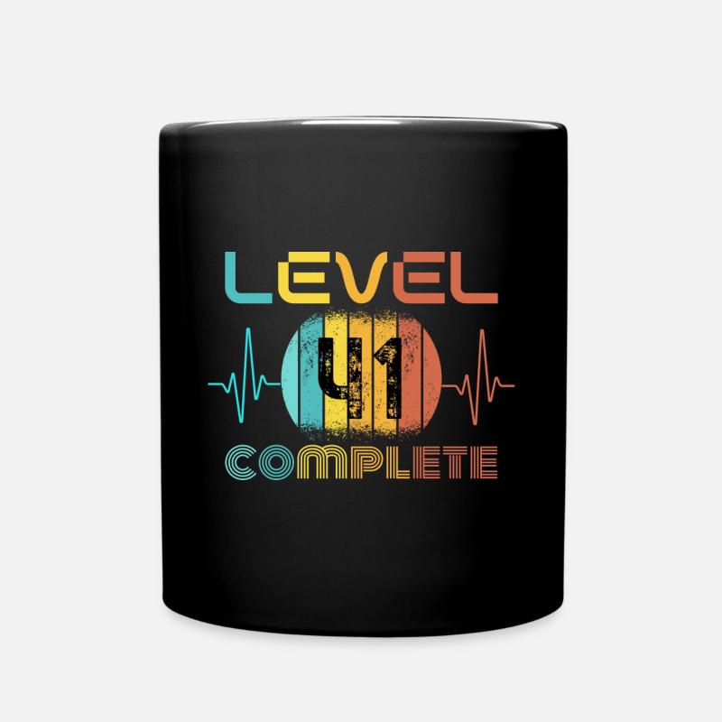 41 years - 41st birthday Level 41 Complete Design - Full Colour Mug - black