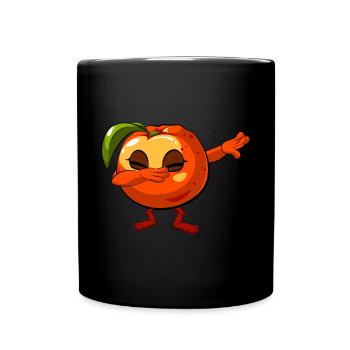 Dabbing Peach - Full Colour Mug - black - Front
