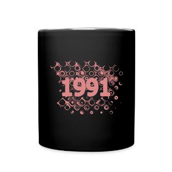 Bubbles Retro 1991 - Tasse einfarbig - Schwarz - Vorne