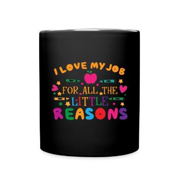 Cute Kindergarten Teacher School Teaching Teacher - Full Colour Mug - black - Front