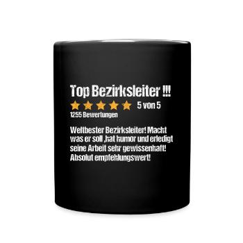 Bezirksleiter Lustig Abschied Danke für Kollege - Tasse einfarbig - Schwarz - Vorne