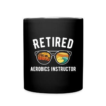 Instructeur d’aérobic à la retraite sur la plage - Mug uni - noir - Devant