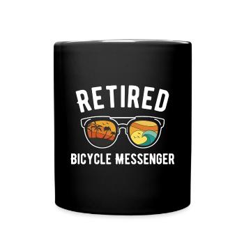 Sac messager de croiseur de plage pour les retraités - Mug uni - noir - Devant