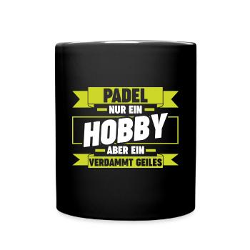 Tennis Padelspieler Padel - Tasse einfarbig - Schwarz - Vorne