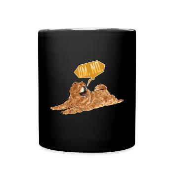 Chow Chow Hund - Tasse einfarbig - Schwarz - Vorne