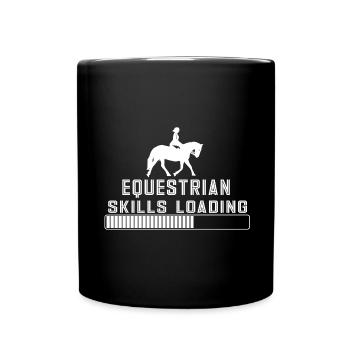 Schönes Reiten Pferde Spruch für Reiter - Tasse einfarbig - Schwarz - Vorne