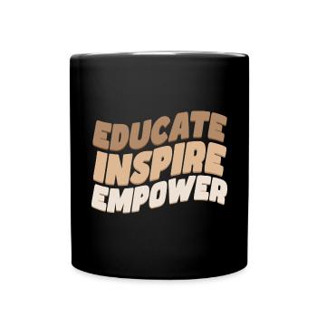 Aufklären Inspirieren Befähigen - Tasse einfarbig - Schwarz - Vorne