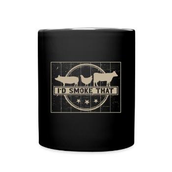 Metzger Fleischer Sprücher I Metzgerei - Tasse einfarbig - Schwarz - Vorne