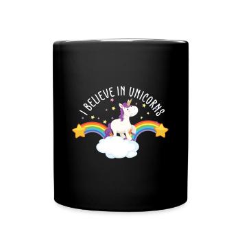 Lustiger Einhorn Spruch I Einhörner - Tasse einfarbig - Schwarz - Vorne