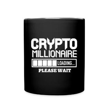 Crypto Millionaire Loading please wait Bitcoin - Tasse einfarbig - Schwarz - Vorne