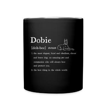 Doberman Pinscher Chien Dobie - Mug uni - noir - Devant