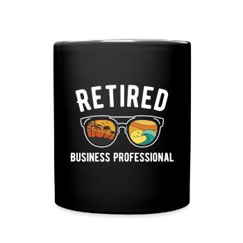 Retired Business Pro Beach Style with SEO Keywords - Full Colour Mug - black - Front