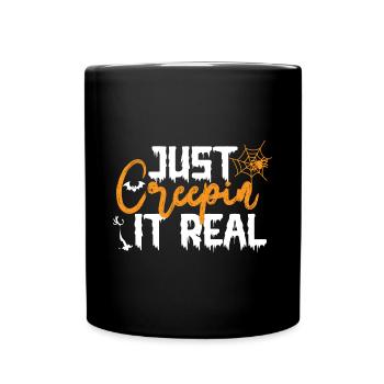 Grusel Halloweenspruch Spruch Halloween - Tasse einfarbig - Schwarz - Vorne