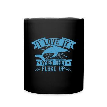 Rorqual bleu pour béluga et mammifères marins - Mug uni - noir - Devant