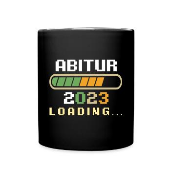 Abiturienten Abschluss 2023 Abitur - Tasse einfarbig - Schwarz - Vorne