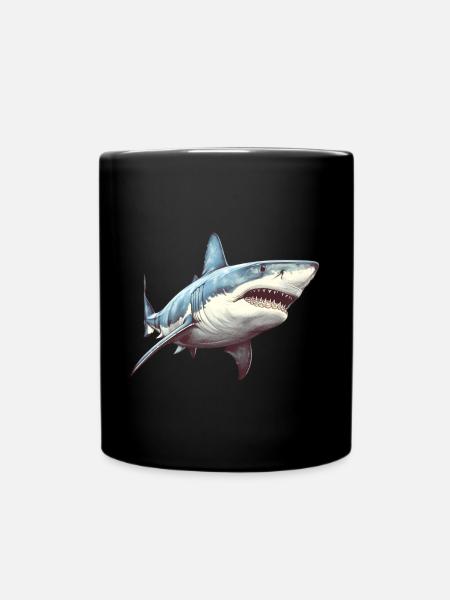 Grand requin blanc - Mug uni - noir
