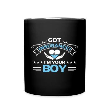 Insurance Salesman Insurance Agent - Full Colour Mug - black - Front