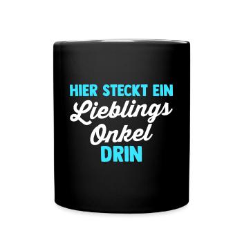 Patenonkel Onkel - Tasse einfarbig - Schwarz - Vorne