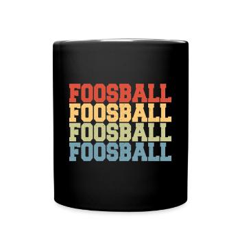 Retro Foosball Table Soccer Player Vintage - Full Colour Mug - black - Front