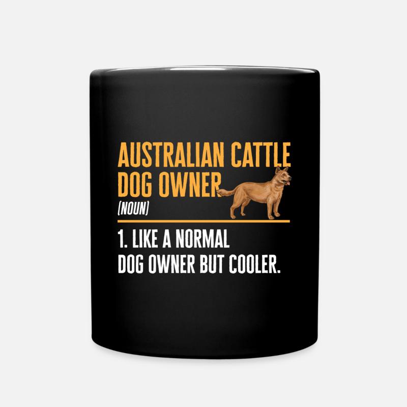 Australian Cattle Dog Red Blue Heeler - Tasse einfarbig - Schwarz