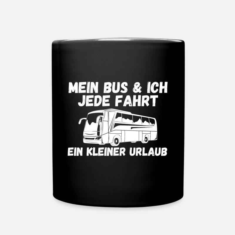 Bus Busfahrer - Tasse einfarbig - Schwarz