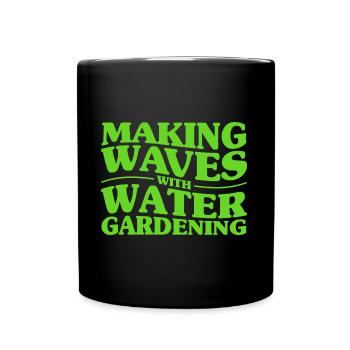 Jardin d’eau Vagues avec cadeau de jardiniers aquatiques - Mug uni - noir - Devant