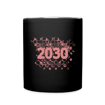 Year 2030 - Full Colour Mug - black - Front