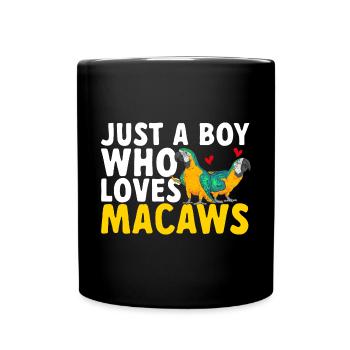 Yellow-breasted Macaw Parrot Blue And Yellow Macaw - Full Colour Mug - black - Front