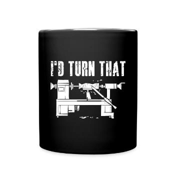 Turning Wood Lathe Lathe - Full Colour Mug - black - Front
