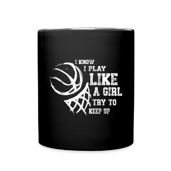 Basketball Spruch Motiv I Basketballer - Tasse einfarbig - Schwarz - Vorne