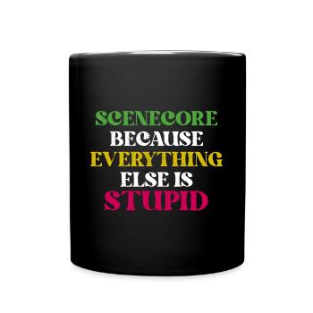 Scenecore Retro Emo Alternative Girl - Mug uni - noir - Devant